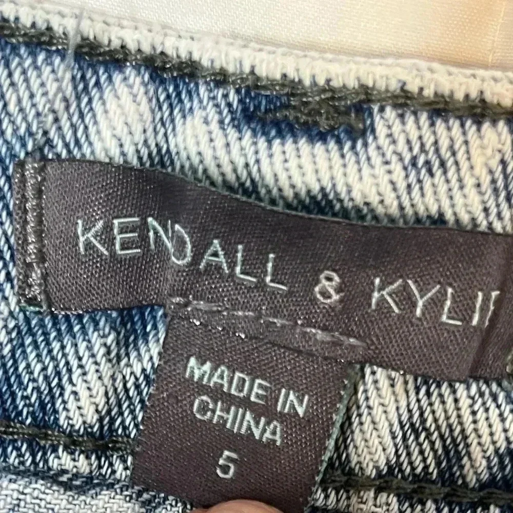 Kendall & Kylie Shorts Juniors Blue Light Wash Distressed Denim